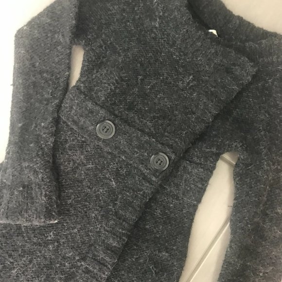 Designer Vintage Tracy Reese Grey Maxi Sweater Coat Size M - Picture 4 of 5